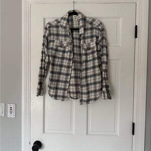 Japna Gray and Cream Plaid Shirt